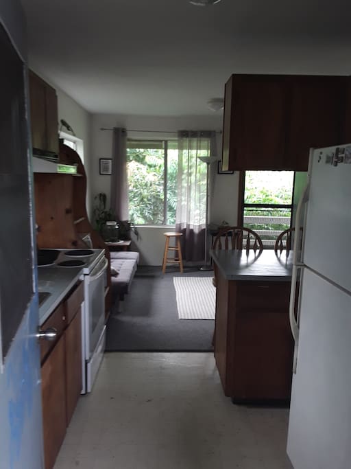 Front door enters into the kitchen