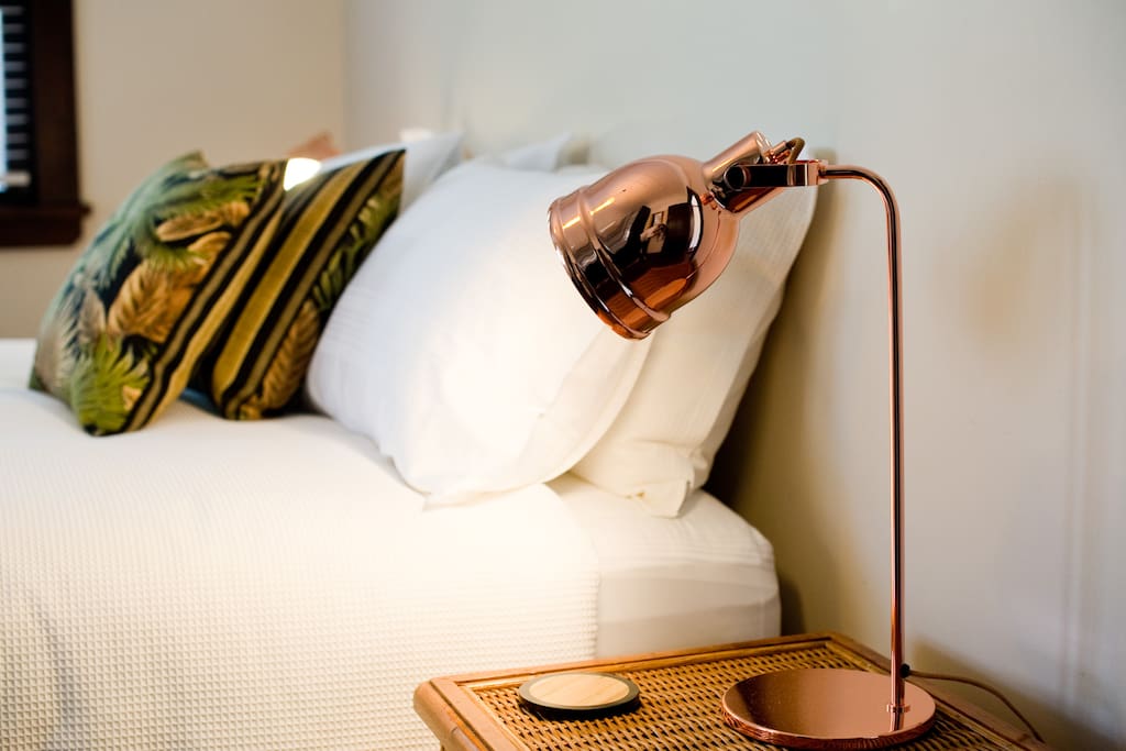 Relax in beautiful sheets with a coffee/tea and a good book.