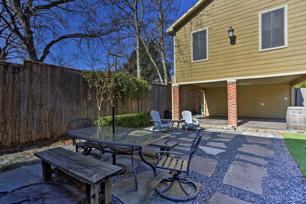 Enjoy a meal alfresco in the spacious backyard as the kids play in the large yard.