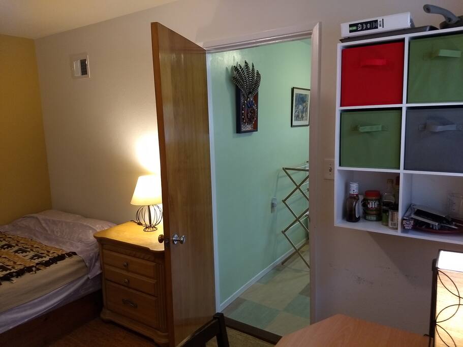 Your door looking into the laundry room