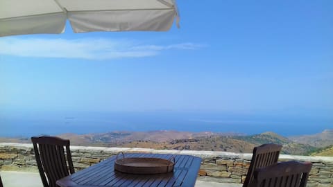 Aegean blue sea views Apt over Kea island-Cyclades