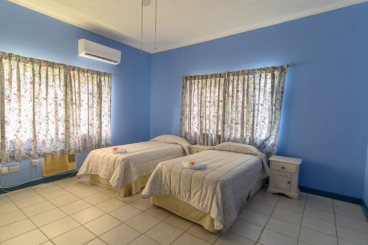 This is Fragrant Zone, named for the Night Jasmine that attends outside the window. Looks out at the Birdfountain the wedding bower.