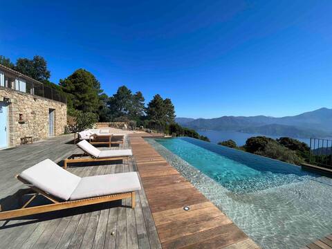 Calanques de Piana, pool villa sea view&montagne