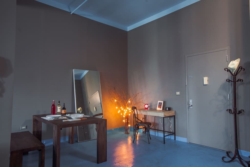 dining area and extra desk.
