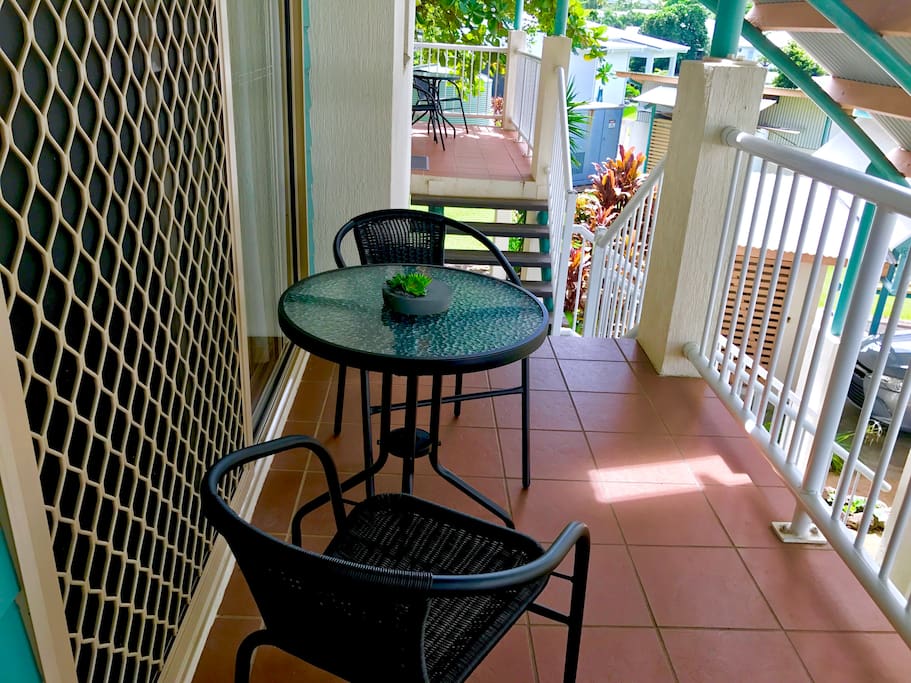 Enjoy a morning coffee on the front balcony.... or the balcony at the back!