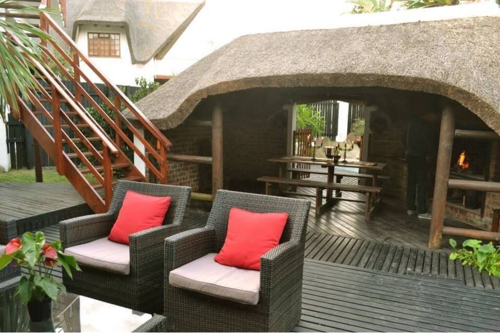Undercover BBQ area leading to the pool