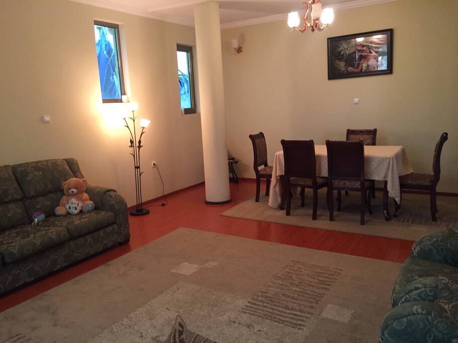 Living room and Dining room