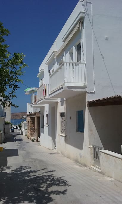 The house, notice the proximity of the beach.