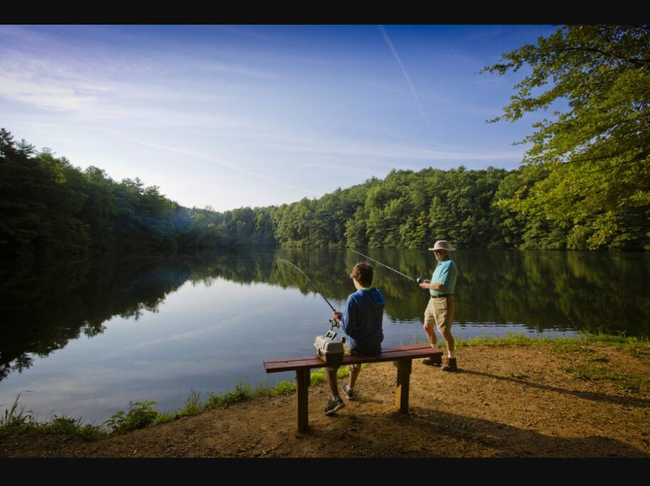 Fishing close by at the state park