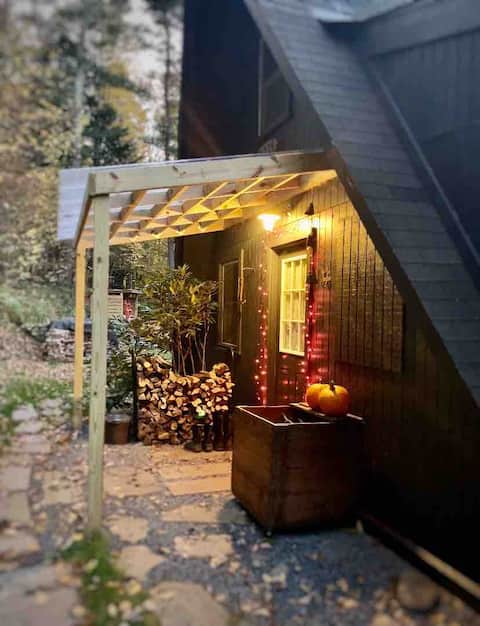 Hawkhill A-Frame hide away Catskills 30 acres
