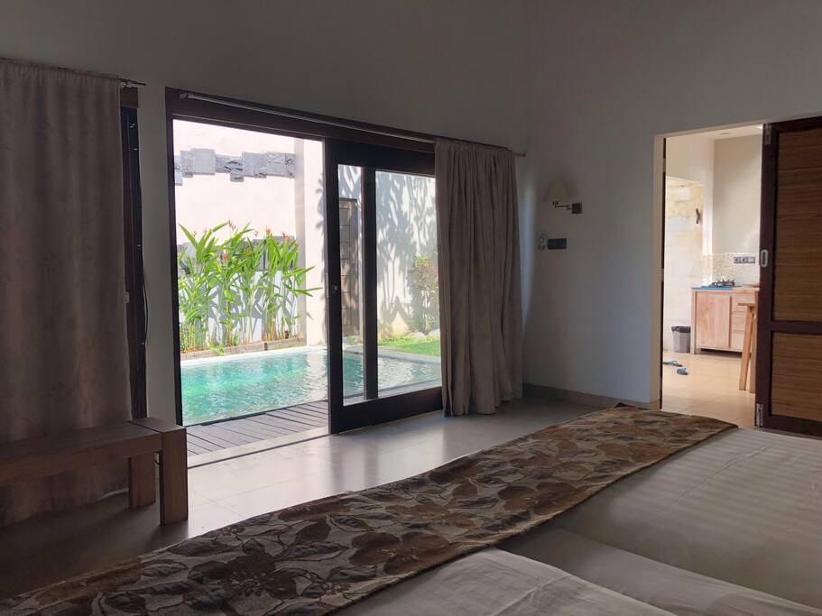 Overlooking pool