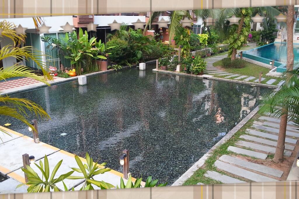 Zen-inspired reflecting pool
