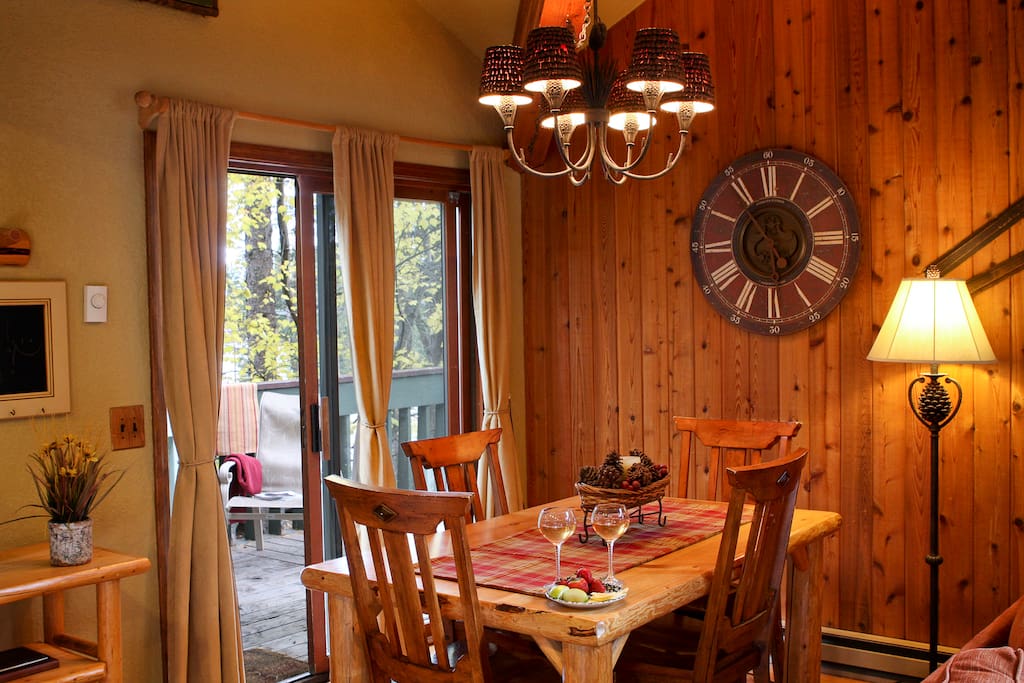 Dining room- out sliding doors to hot tub