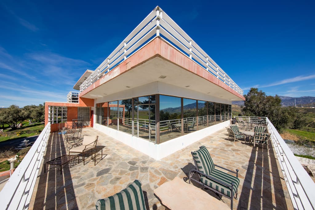 Terraces toward house, artistic views