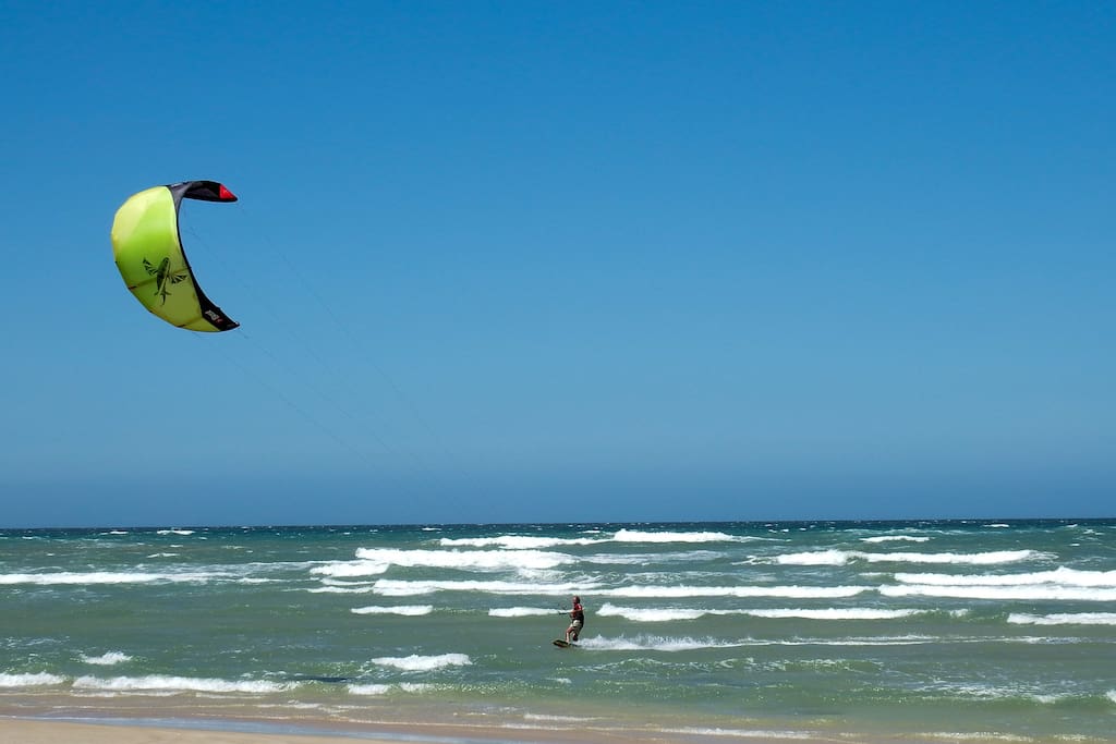Great beach for windsurfing