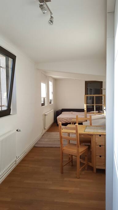 Light and airy studio room