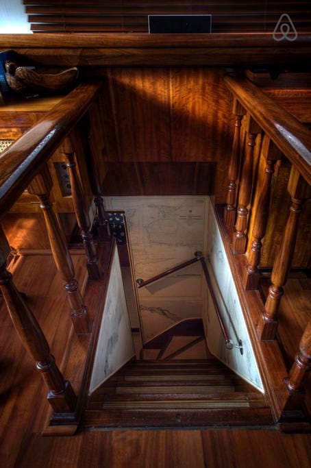 stairs to cabins