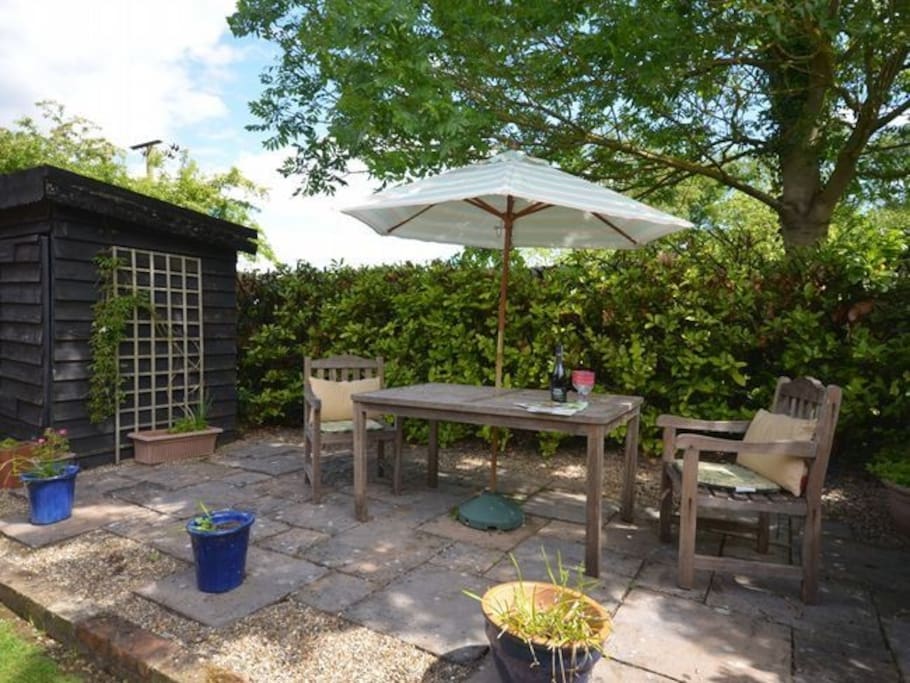 Private garden and patio