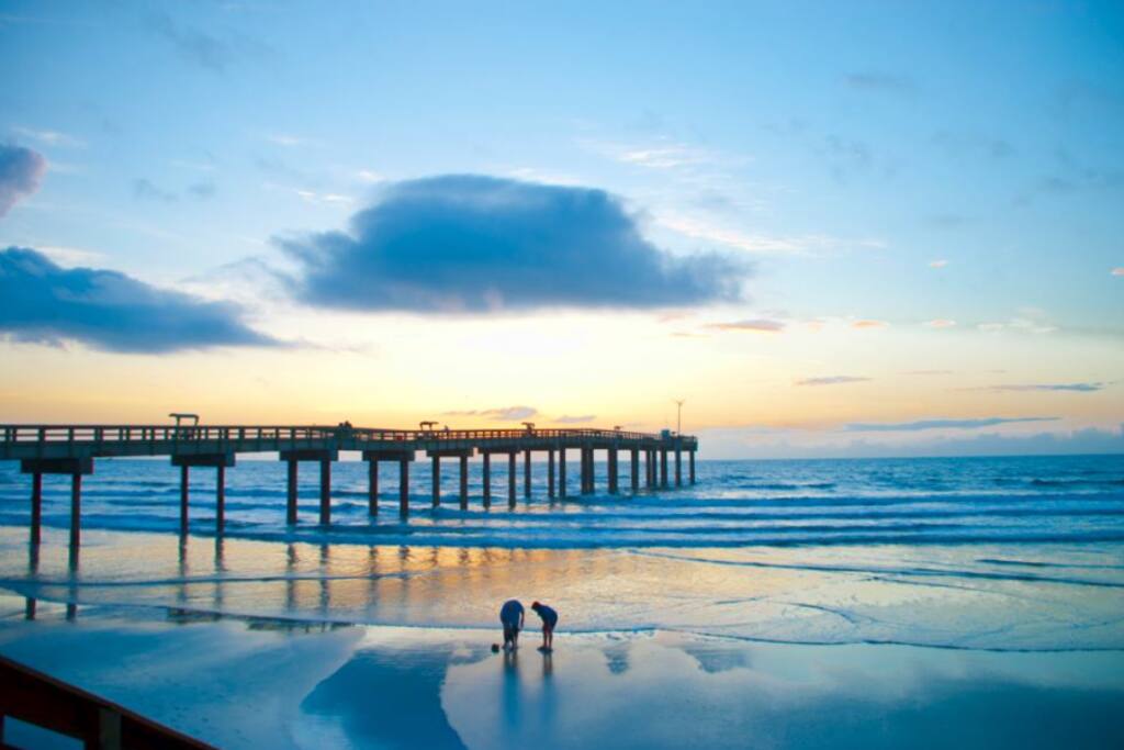 We are across the street from the street from the pier!