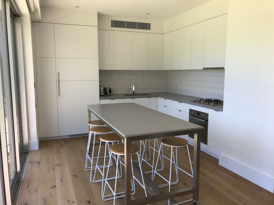 Fully equipped kitchen with European appliances