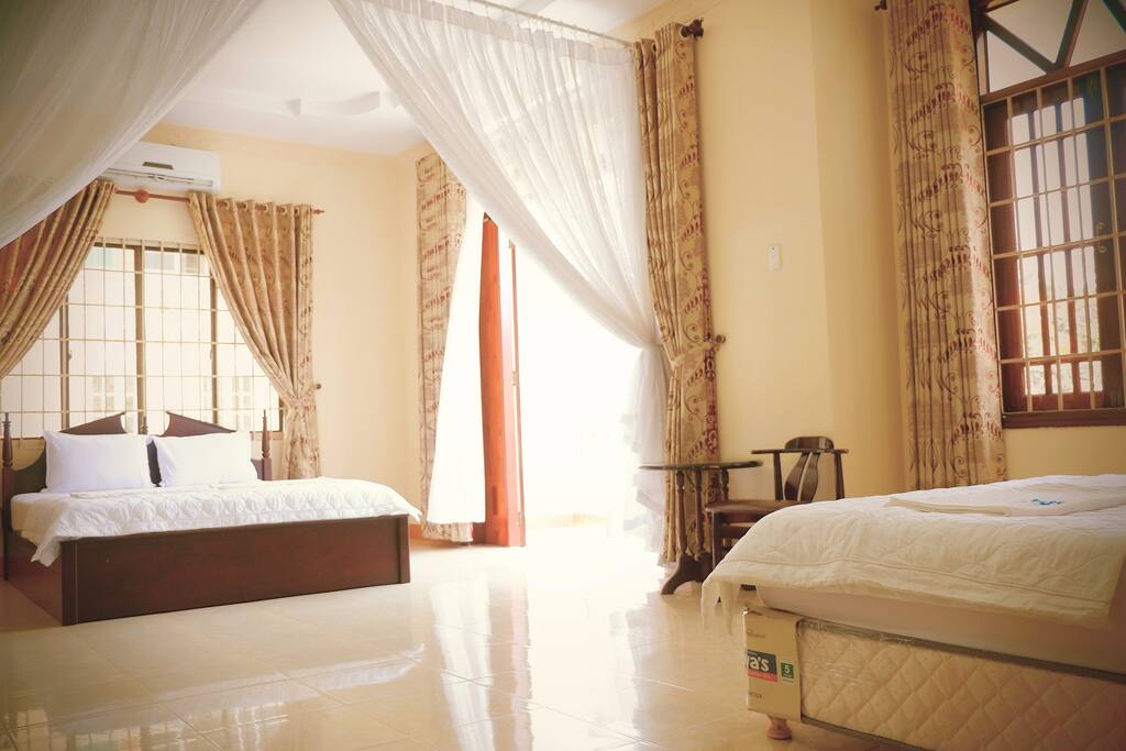 VIP room with 2 comfortable beds and a nice view airy balcony
