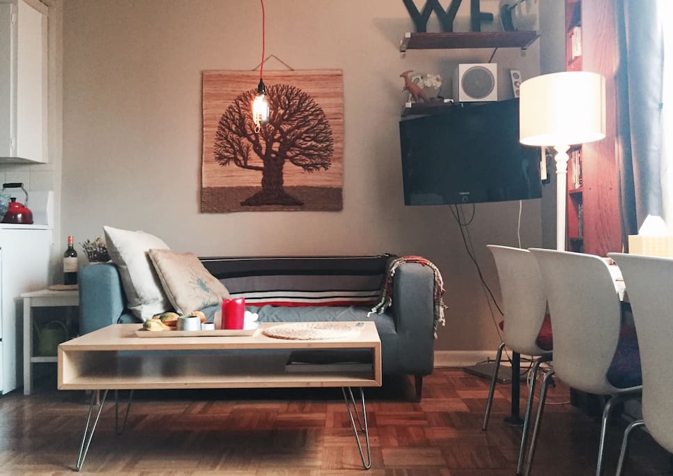 Couch and TV