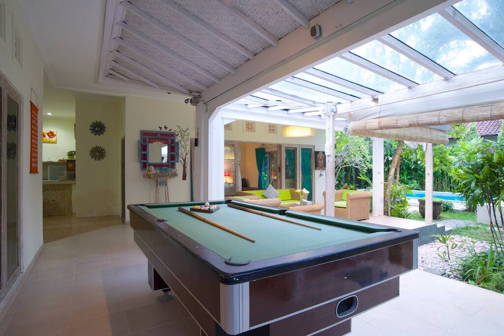 billiard table for extra fun