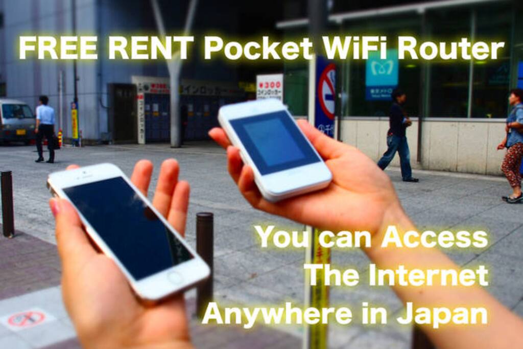 Free Pocket WiFi
You can access the Internet everywhere in Japan