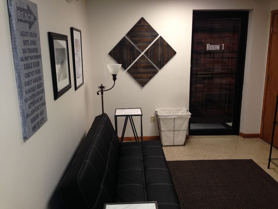 Common entry area with futon