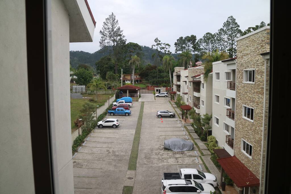 View from the sleeping room the Mountain