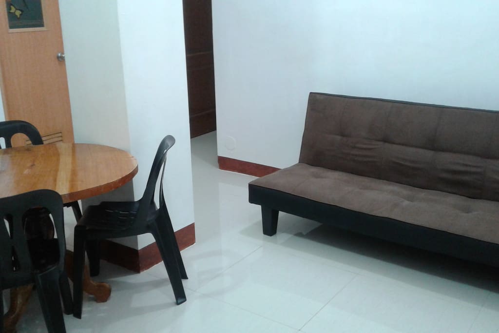 Living room ang dining area