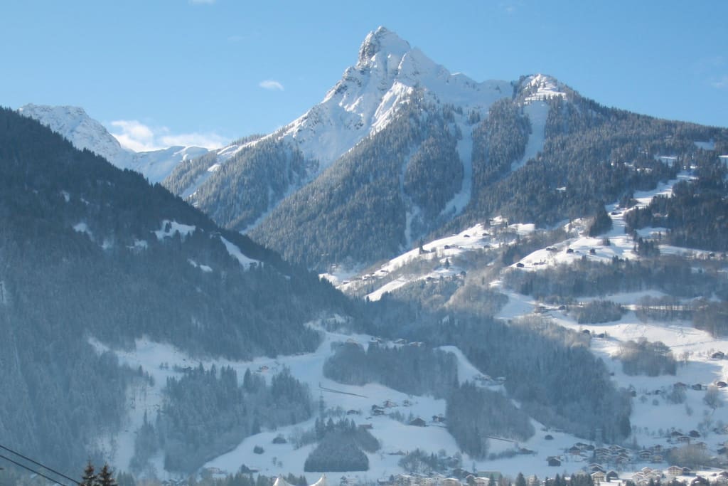 Aussicht Balkon im Winter/ view from balcony in winter