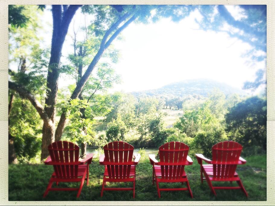 My favorite place to sit and enjoy the river view!
