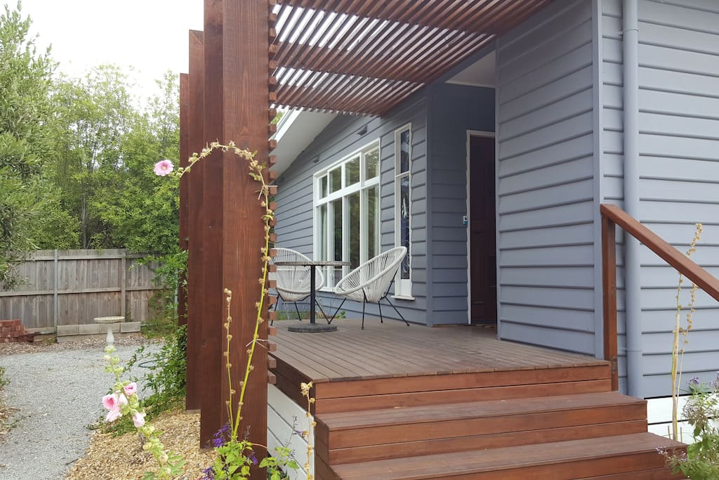 front door and small deck