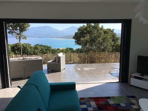 Villa Sampiero T3 vue mer, plage à 200 m, 5 pers.