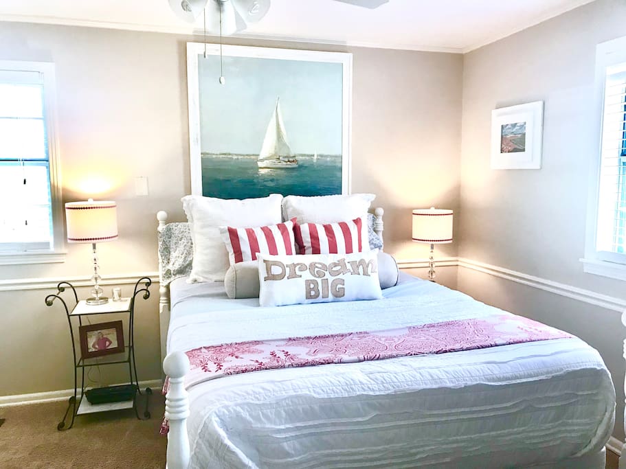 Front master bedroom with private bathroom.