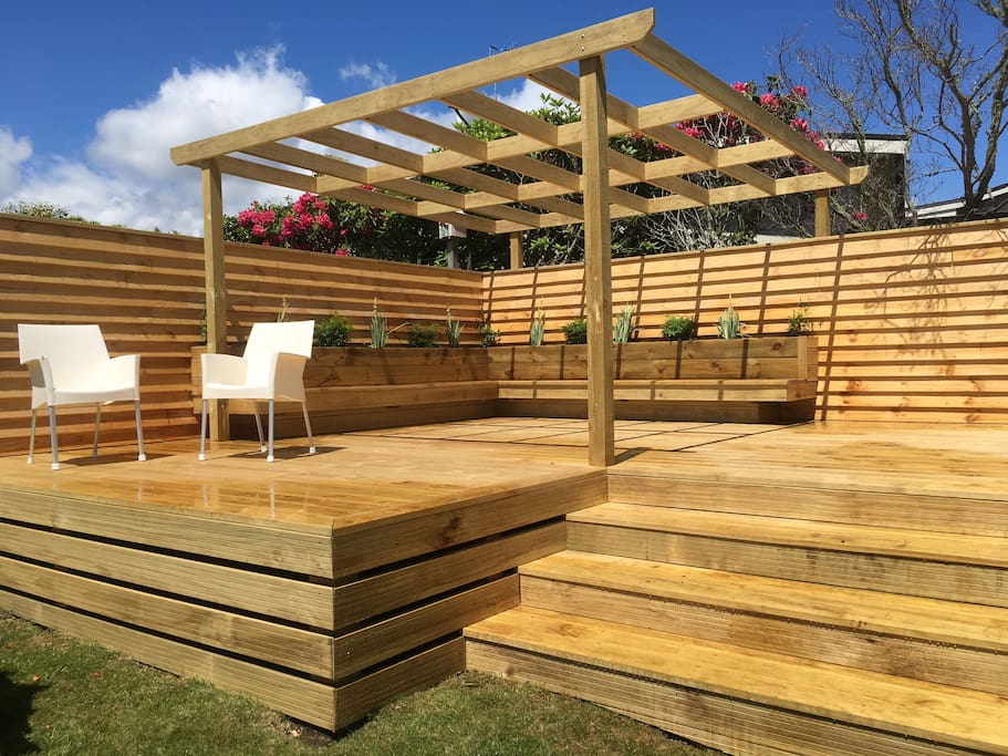 Outside deck in garden