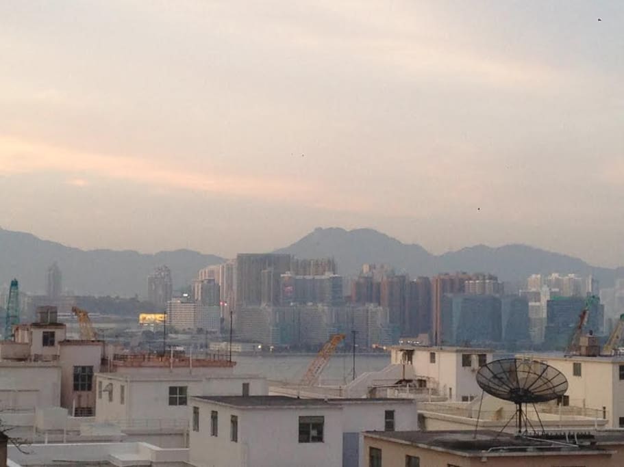 Vue du balcon.
View from the balcony.