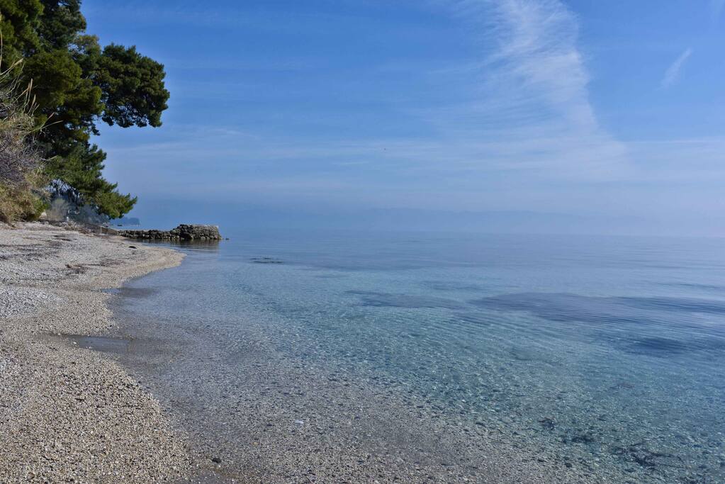 Beach in front of apartment