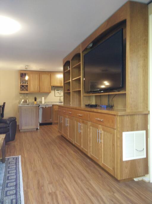 60 inch TV with DVR and surround sound