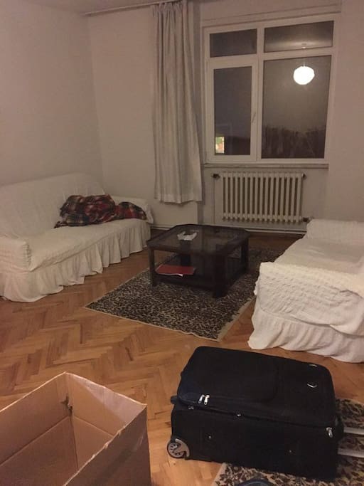 it is from the first day we moved here. now there isn't any bag or package in the room:)