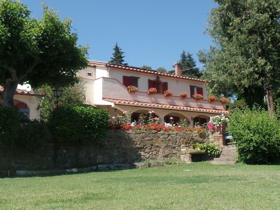 Villa from lower terrace