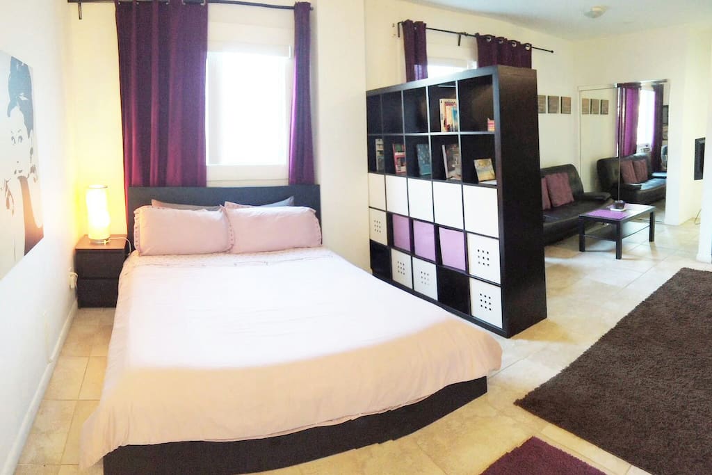 Queen size bed and high quality mattress to rest well