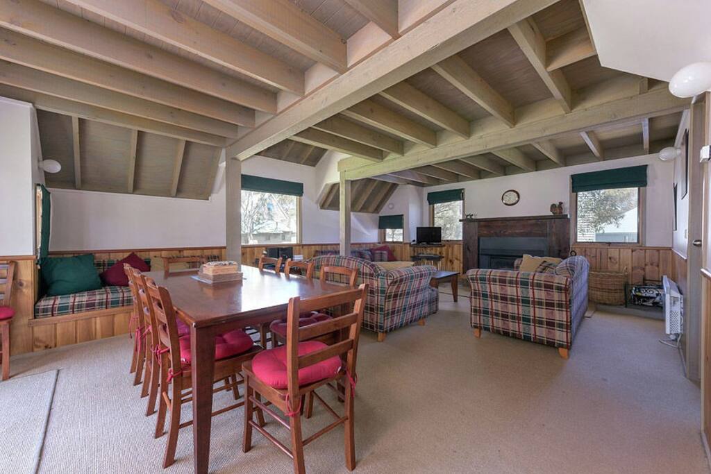 The dining, lounge areas