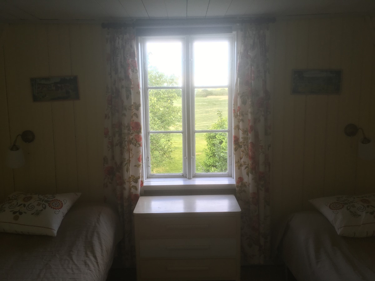 Dhoma e gjumit 2. 2 krevate, 1 që është 120 cm dhe 1 10 cm. Komodinë. 