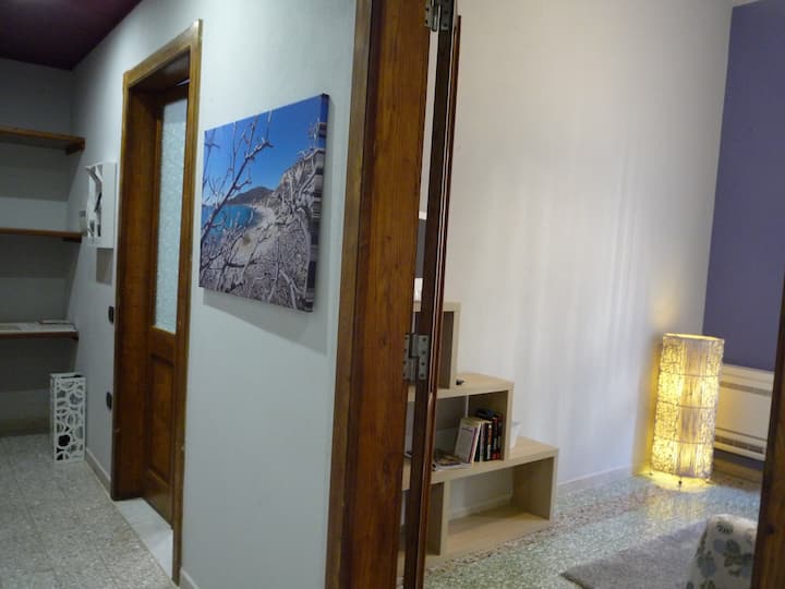 коридор и изглед към всекидневната.