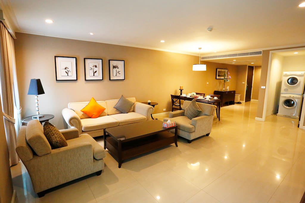Spacious living room area