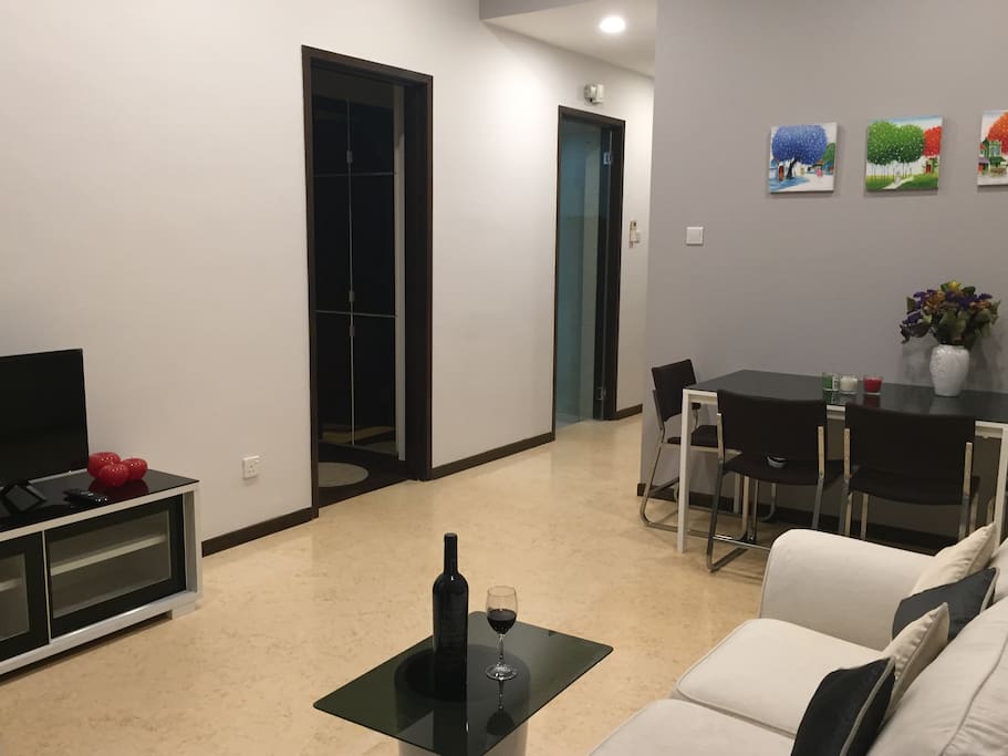 living and dining view