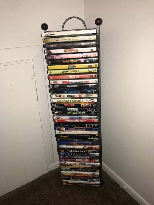 Over 500 DVDs to choose from...