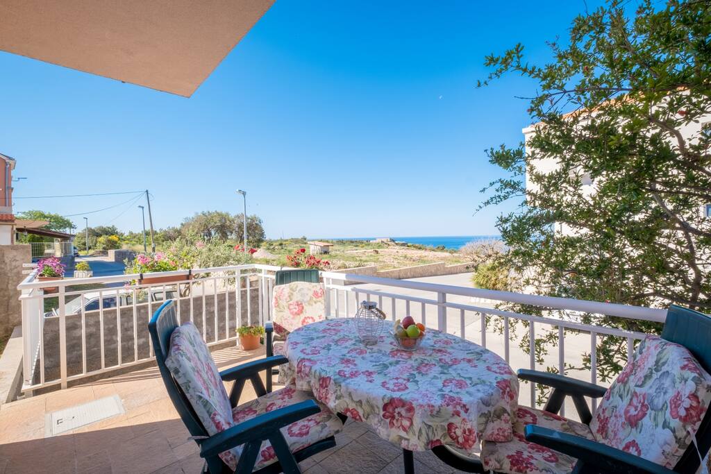 Terrace in front of apartment, seaview!